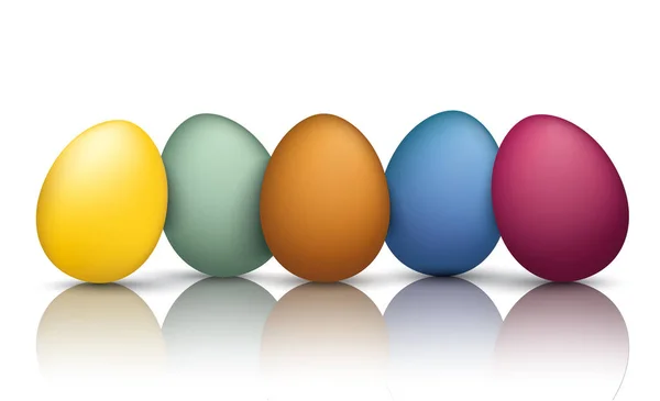 Colored Easter Eggs — Stock Vector