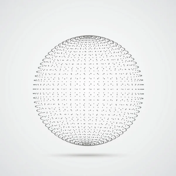 3D koule s šedé tečky — Stockový vektor