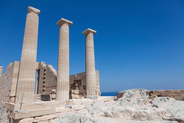 Temple Of Lindian Athena Lindos in Greece clipart