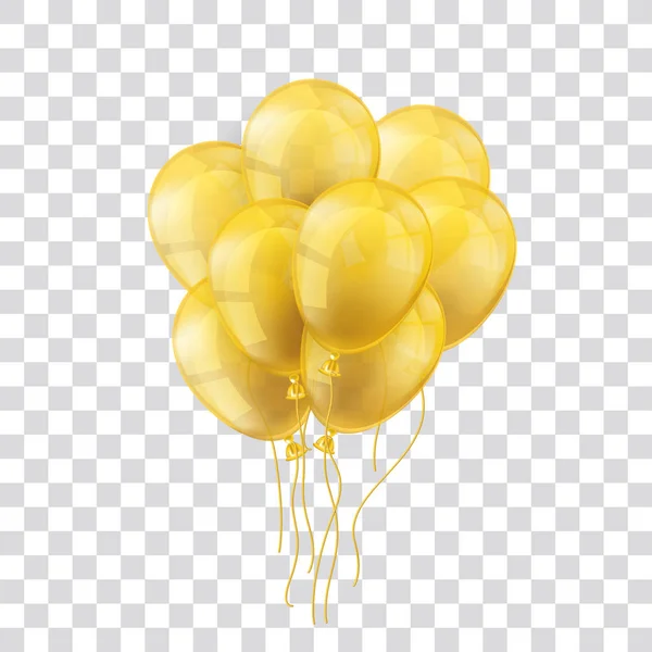 Gouden transparante ballonnen — Stockfoto