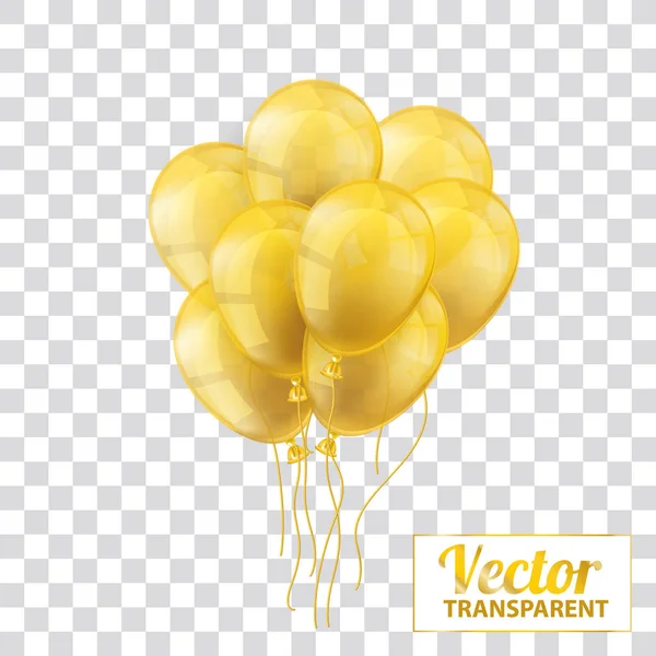 Balões transparentes dourados — Fotografia de Stock