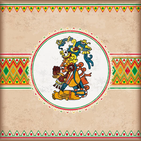 Mexican Ornaments Emblem Maya