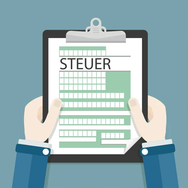 Texto alemão Steuer —  Vetores de Stock