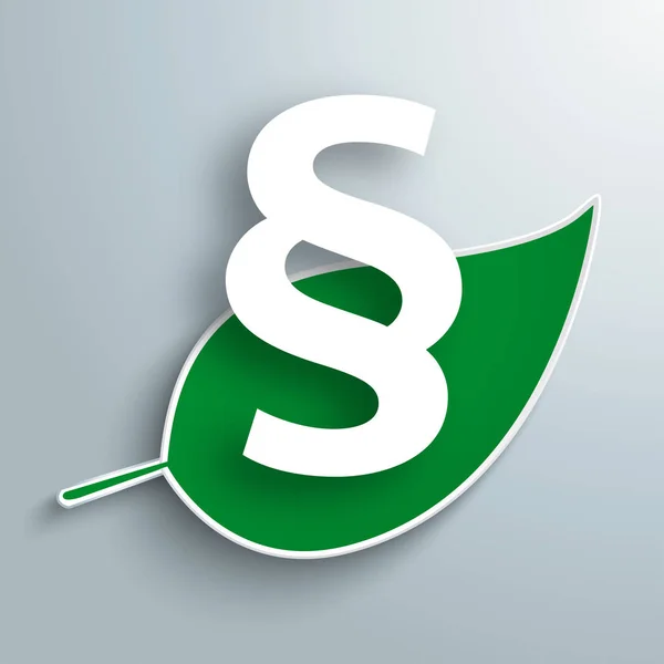 Licença verde com parágrafo branco —  Vetores de Stock