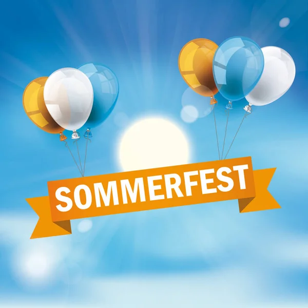 German text Sommerfest — Stock Vector