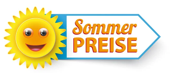 Funny Sun Sommer Preise — Stockový vektor