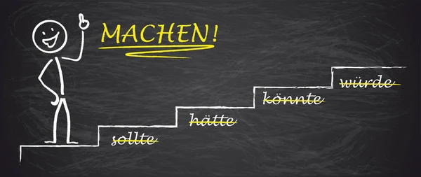 Tafel-Stickman-Motivation — Stockvektor