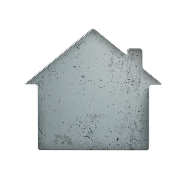 Белый бетонный дом — стоковый вектор