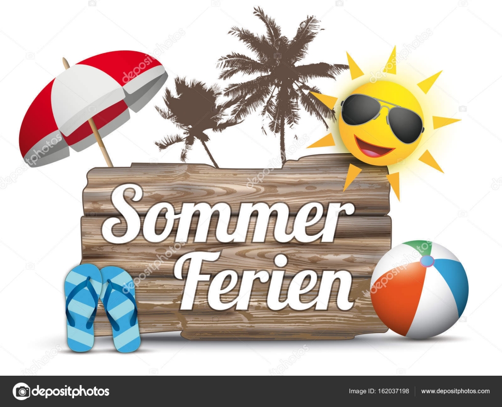 Deutscher Text Sommerferien lizenzfreie Grafiken