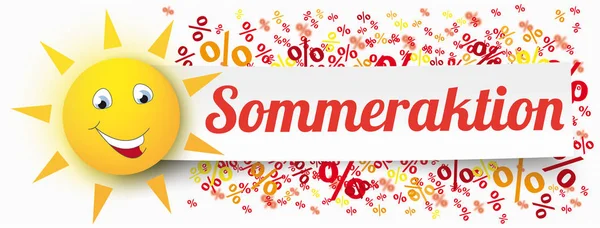 German text Sommeraktion — Stock Vector