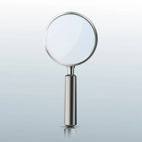 Лупе на сірому дзеркалі — стоковий вектор