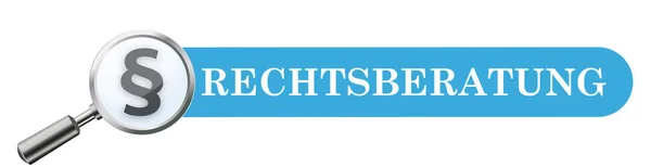 German text Rechtsberatung — Stockvector