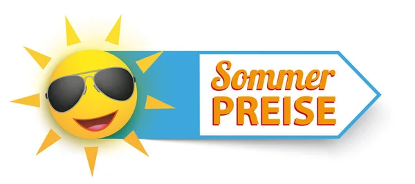 German text Sommer Preise — Stock Vector