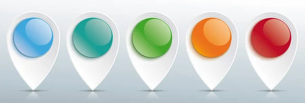 Pointer Colored Glossy Buttons — Stock Photo, Image