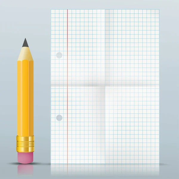 Pencil and Folded Paper — Stock Photo, Image