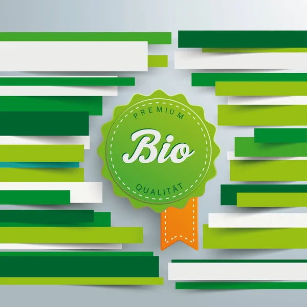 Bio Label linhas de papel — Vetor de Stock