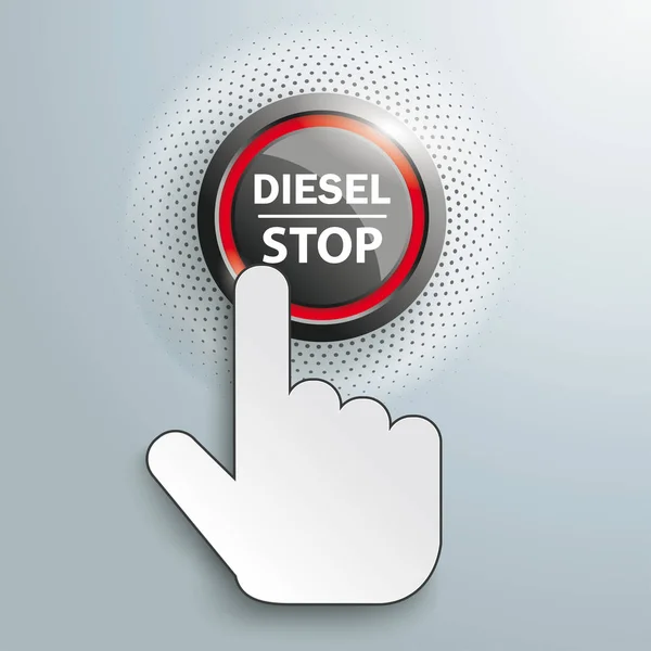 Button Diesel Stop — Stock Photo, Image