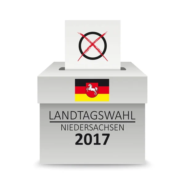 Testo tedesco Landtagswahl Niedersachsen — Vettoriale Stock