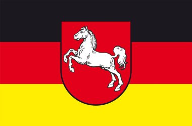Flag of Lower Saxony clipart