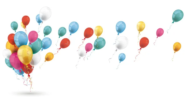 En-tête de ballons colorés — Image vectorielle