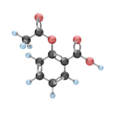 Molecule of acetylsalicyl acid  clipart