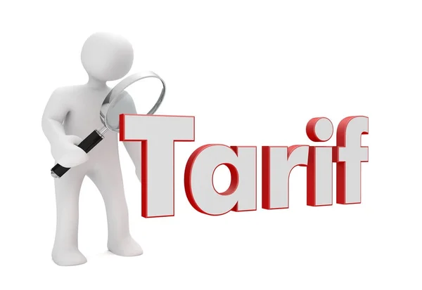 German text Tarif — Stock Photo, Image