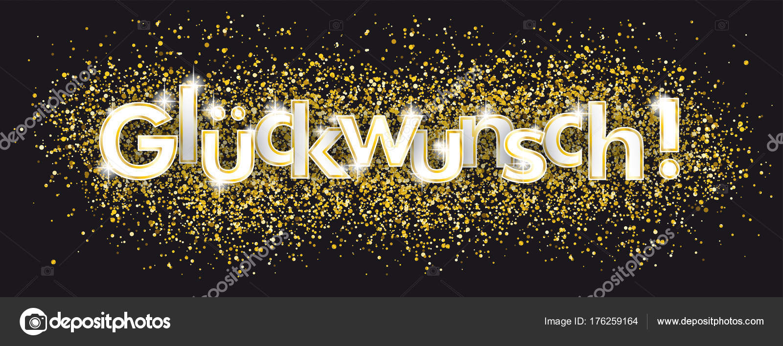 German Text Glueckwunsch Translate Congratulation Eps Vector File Stock Vector by ©limbi007