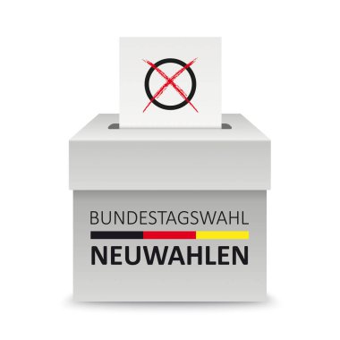 German Text Bundestagswahl Neuwahlen, translate parliamentary elections and new elections.  Eps 10 vector file. clipart