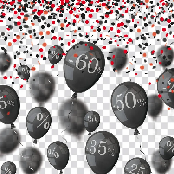 Confettis Rouges Noirs Sur Fond Vérifié Fichier Vectoriel Eps — Image vectorielle