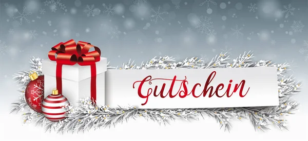 Texto alemán Gutschein — Vector de stock