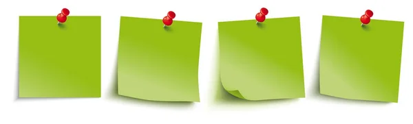信息在白色背景上有绿色的贴纸和红色的针脚 Eps 矢量文件 — 图库矢量图片