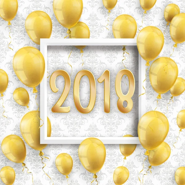 2018 рік щасливий новий рік — стоковий вектор