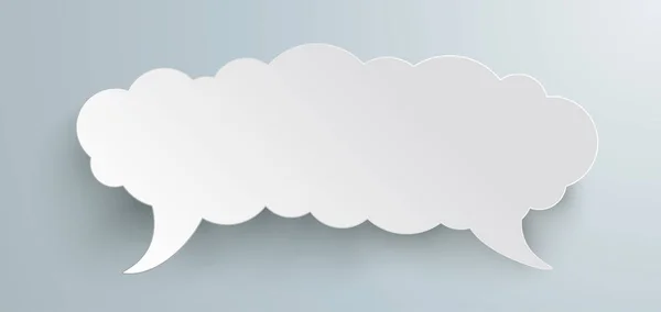 Nube Burbujas Habla Sobre Fondo Gris — Vector de stock