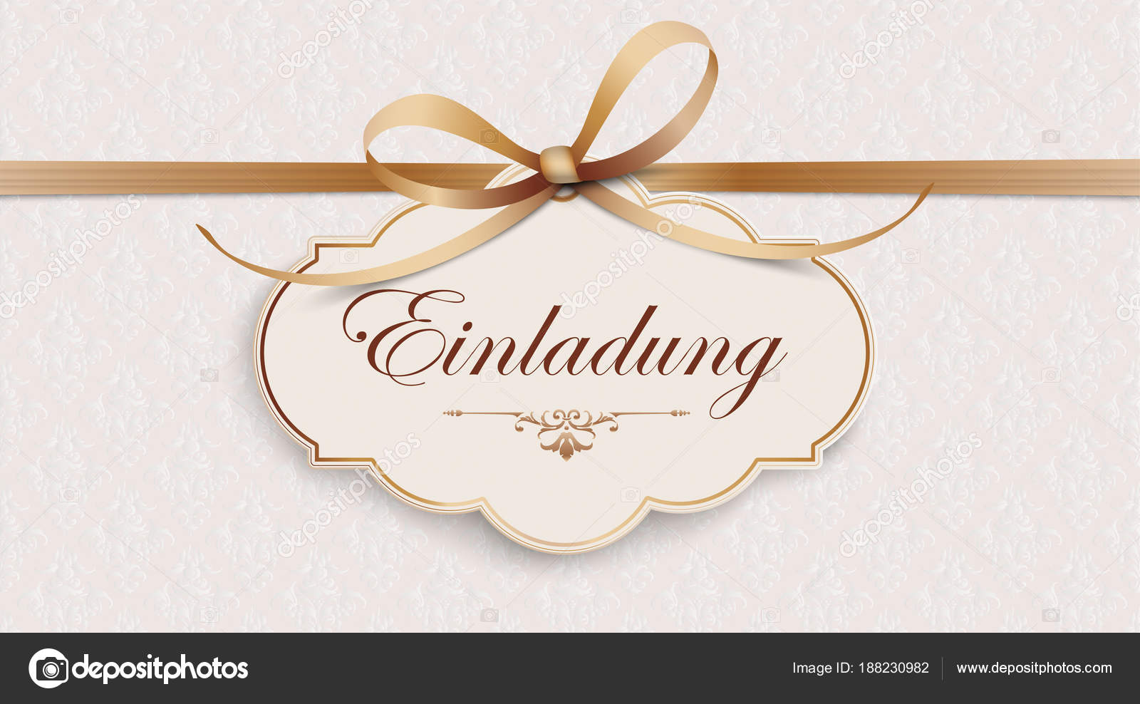 Tekst Niemiecki Einladung Tłumaczenie Zaproszenie Plik Wektorowy Eps