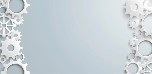 灰色の背景に白いギヤ車輪 Eps ベクトル ファイル — ストックベクタ