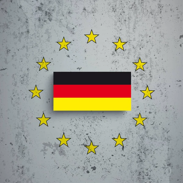Bandiera Dell Della Germania Sullo Sfondo Concreto File Vettoriale Eps — Vettoriale Stock
