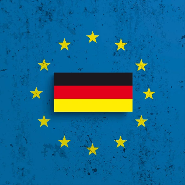 Bandera Alemania Fondo Concreto Archivo Vectorial Eps — Archivo Imágenes Vectoriales