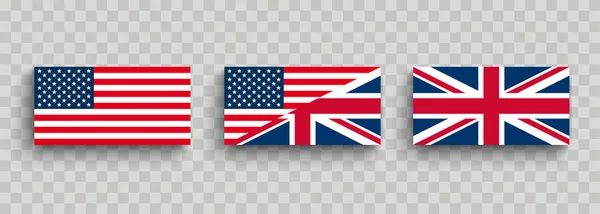 Bandeira Dos Eua Reino Unido Fundo Verificado Arquivo Vetorial Eps — Vetor de Stock
