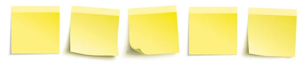 Gele Stickers Witte Achtergrond Eps Vector Bestand — Stockvector