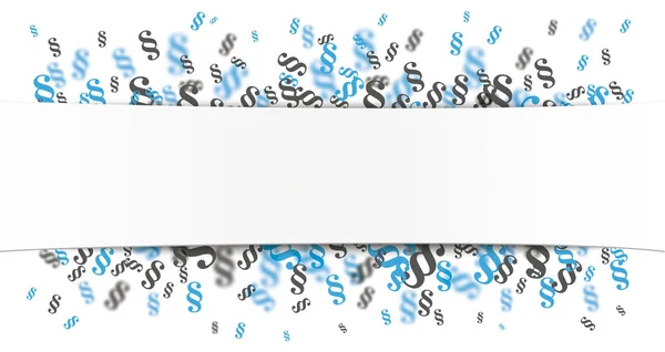 Білий Паперовий Банер Синіми Сірими Абзацами Векторний Файл Eps — стоковий вектор