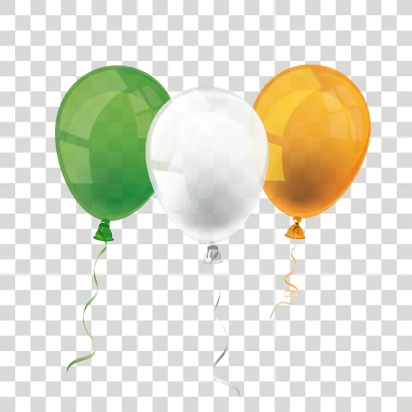 Ballon Couleurs Nationales Irlandaises Sur Fond Vérifié Fichier Vectoriel Eps — Image vectorielle