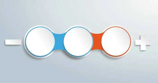 Infographic Σχεδιασμός Χρωματιστές Και Λευκές Κύκλους Στο Γκρι Φόντο Διανυσματικό — Διανυσματικό Αρχείο