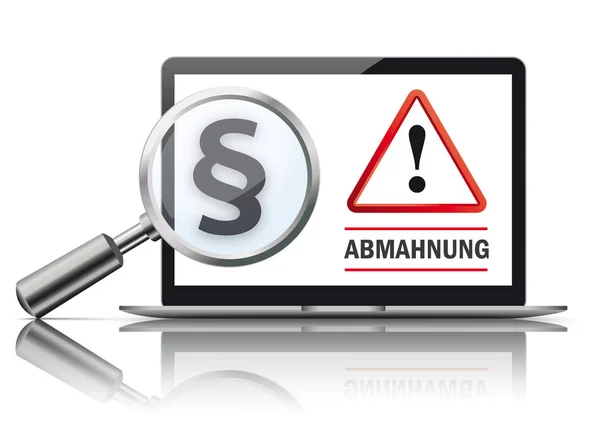 Abmahnung Abmahnung Übersetzen Eps Vektordatei — Stockvektor