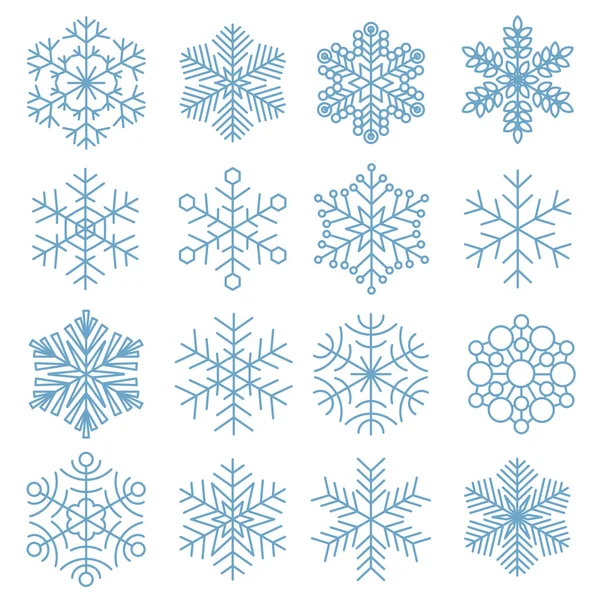 Snowflake icon collection — Stock Vector