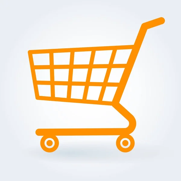 Diseño plano carrito de compras — Vector de stock