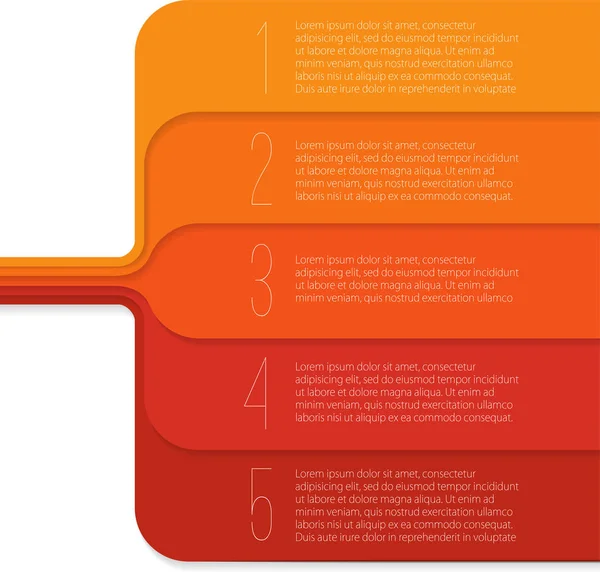 Krok za krokem infografiky vector šablony. — Stockový vektor