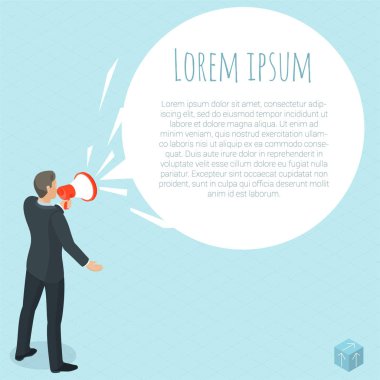 İzometrik fpeople hoparlör ile.