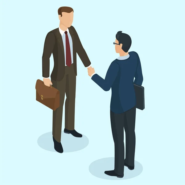 Succesvolle zakenlui handshaking — Stockvector