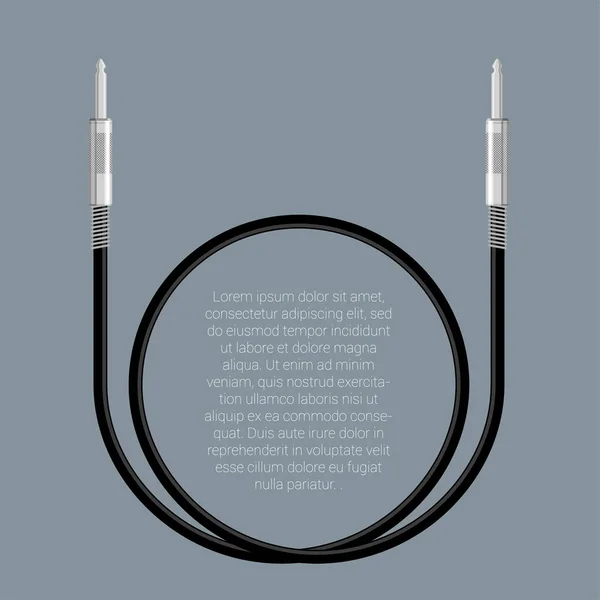 Audio cable vector template — Stock Vector