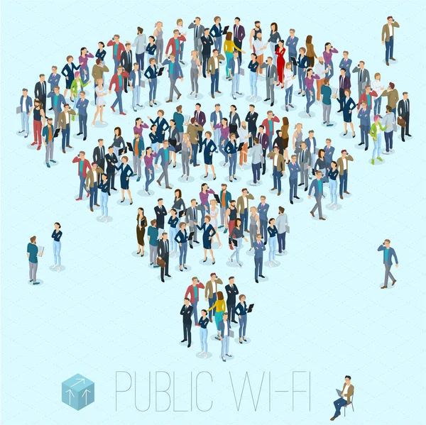 公共の wifi 混み記号 — ストックベクタ